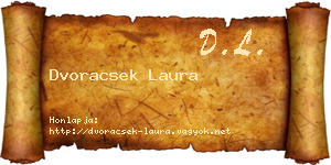 Dvoracsek Laura névjegykártya